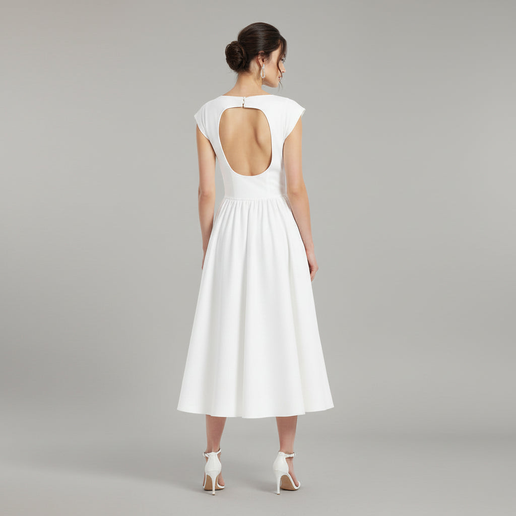Waist-Defined A-Line Maxi Dress