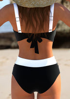 Riviera Colourblock High-Waist Bikini Set in Multi by Aurelia Sun
