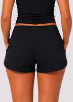 Built-In Brief Pocket Swim Shorts – Black