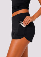 Built-In Brief Pocket Swim Shorts – Black