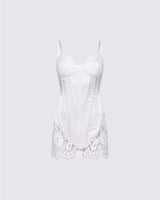 Rosie Lace Trim Corset Mini Dress