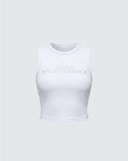 Rumi Rhinestone Cropped Tank by Aurelia Sun