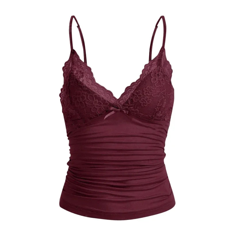 Lace Bow V-Neck Camisole