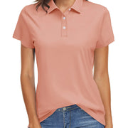 TACVASEN UPF 50+ Short Sleeve Golf Polos Shirts High Elastic Womens Sun Protection T-shirts Quick Dry Workout Tee Pullover Tops