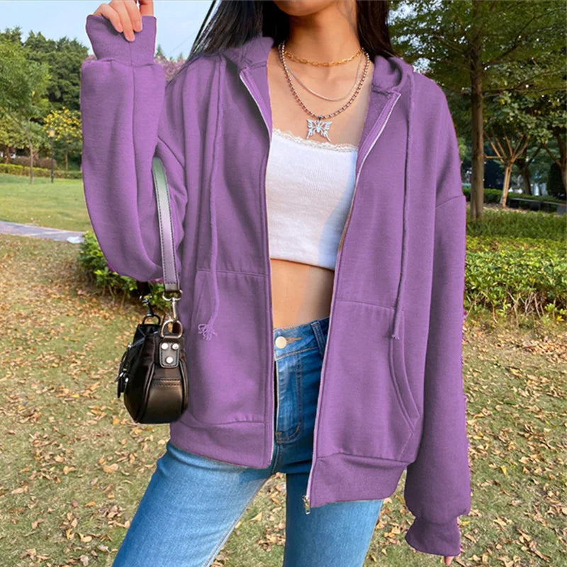 Fleece-Lined Zip Hoodie
