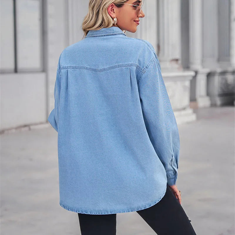 Logan Light-Wash Denim Shirt