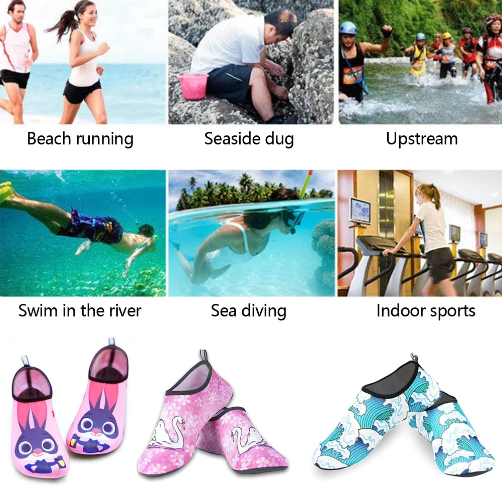 Aurelia Sun Patterned Aqua Socks