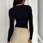 Essential Long-Sleeve Crop Tee