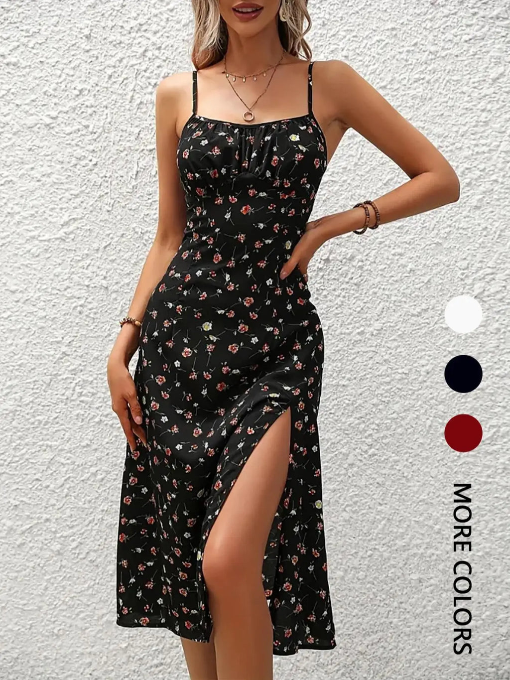 Asymmetric Floral Maxi Dress