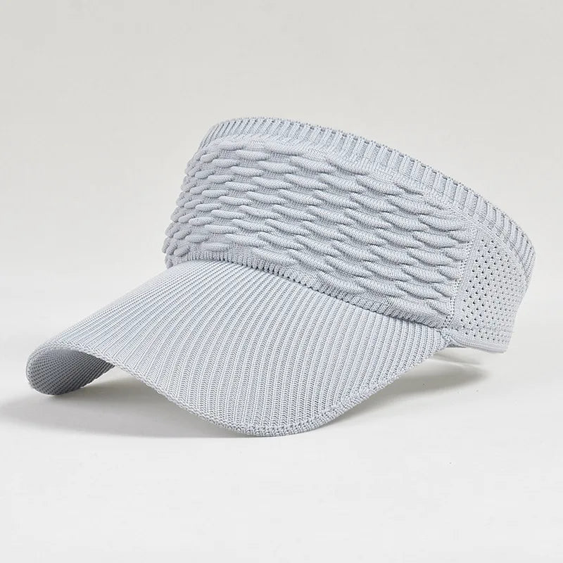 Open-Crown Straw Sun Visor