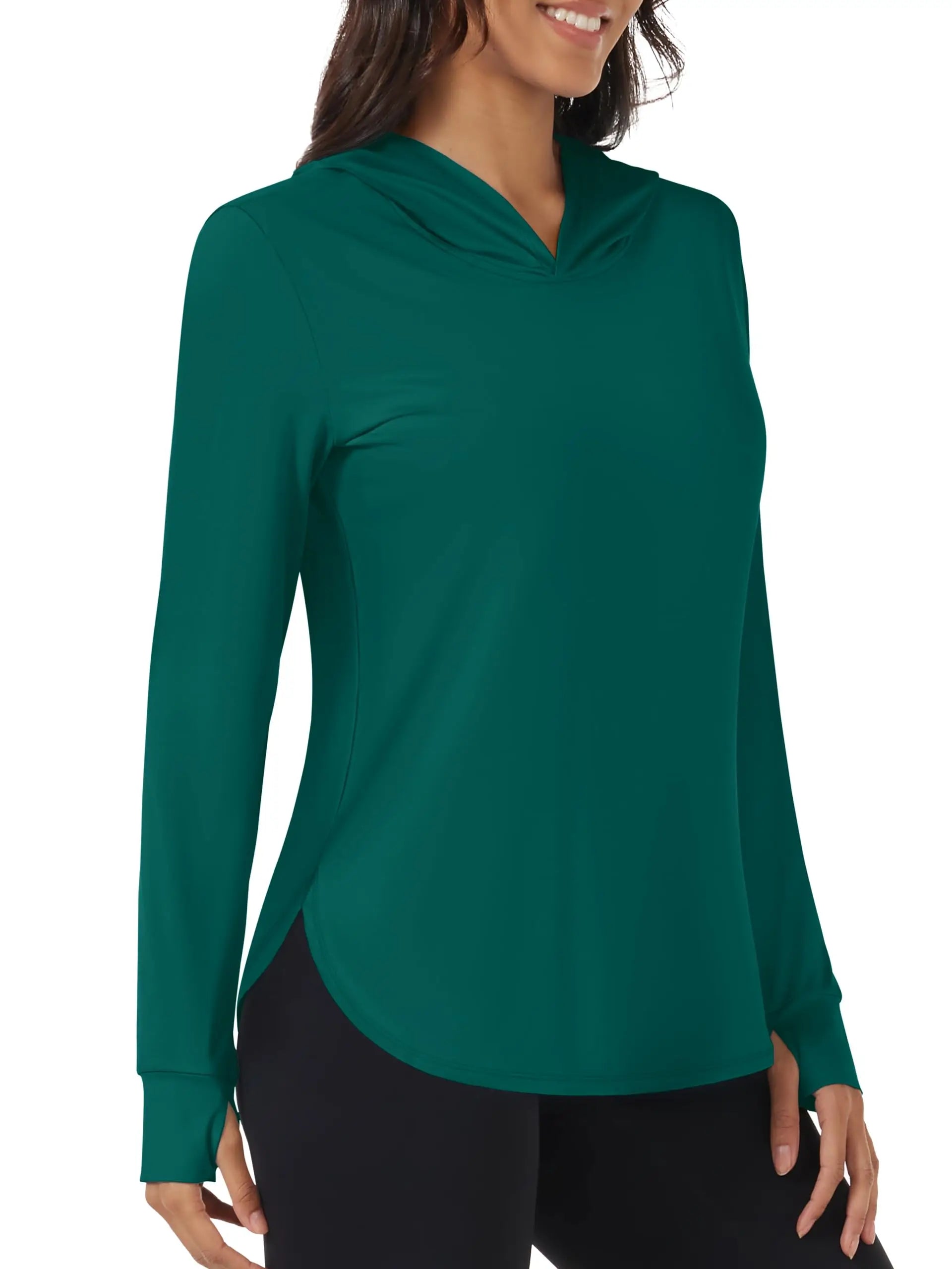 TACVASEN UPF80+ Summer UV Protection Hoodie Womens Outdoor Hiking SunBlock Pullover Tops Quick Dry Breathable Lightweight Shirts