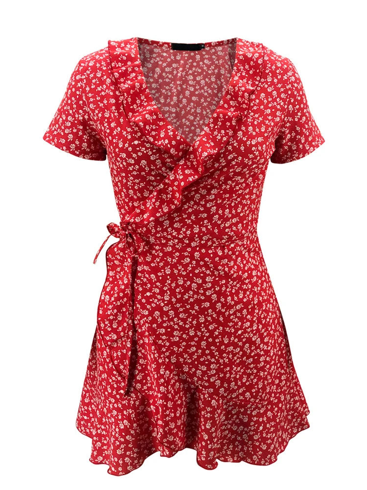 Floral Ruffle Mini Dress