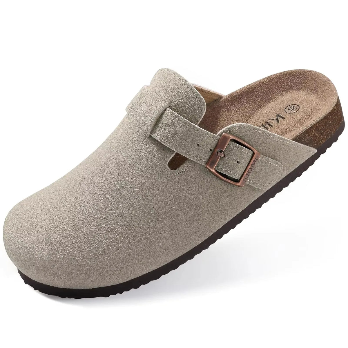 Suede-Look Cork Footbed Clogs