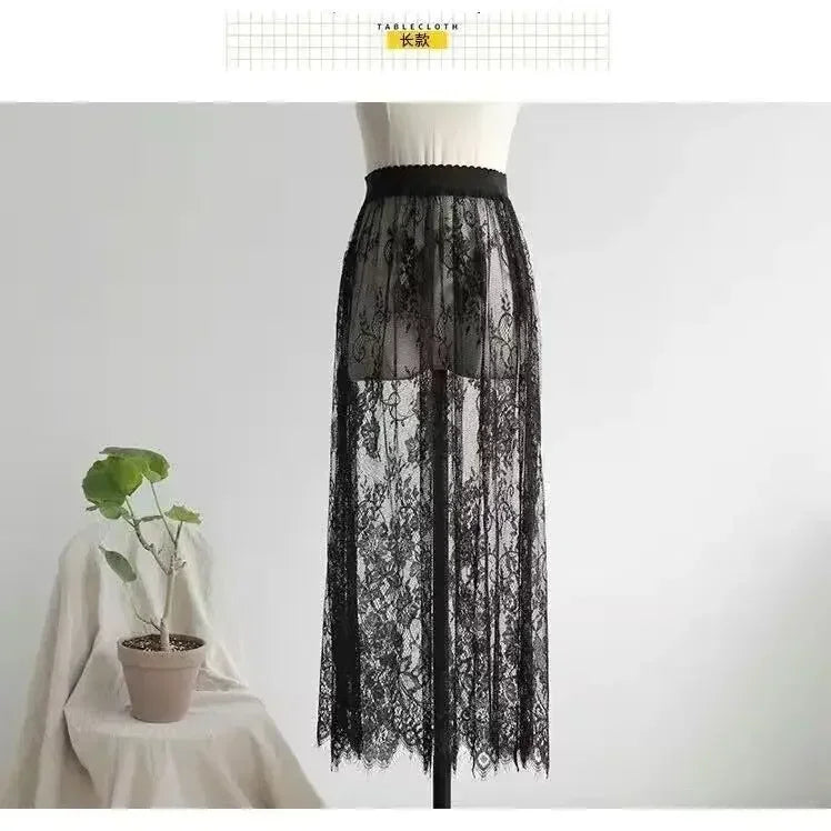Layered Lace Tulle Skirt