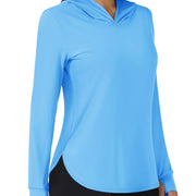 TACVASEN UPF80+ Summer UV Protection Hoodie Womens Outdoor Hiking SunBlock Pullover Tops Quick Dry Breathable Lightweight Shirts