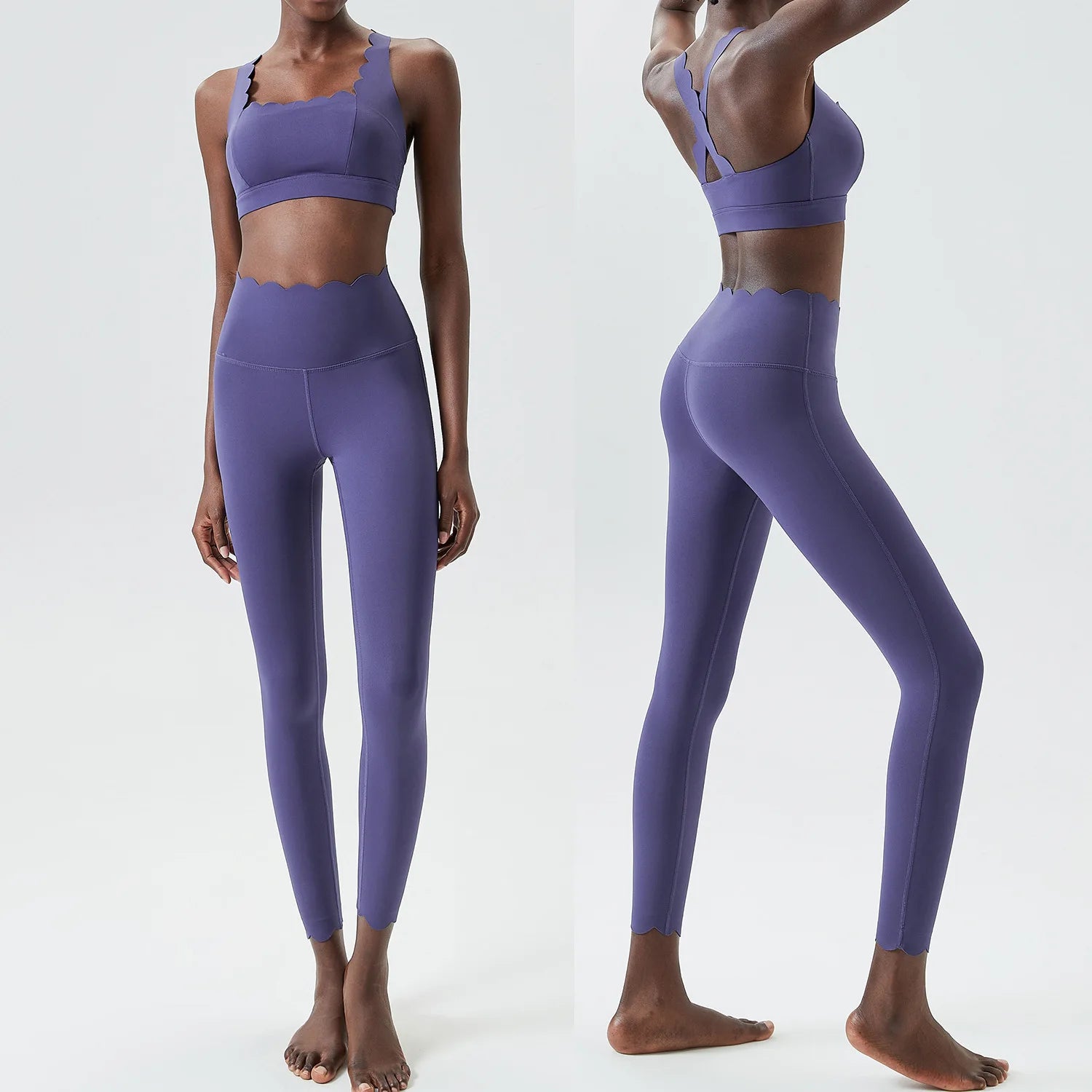 Aurelia Sun Sculpt Fit Two-Piece Active Set – Purple – image 12