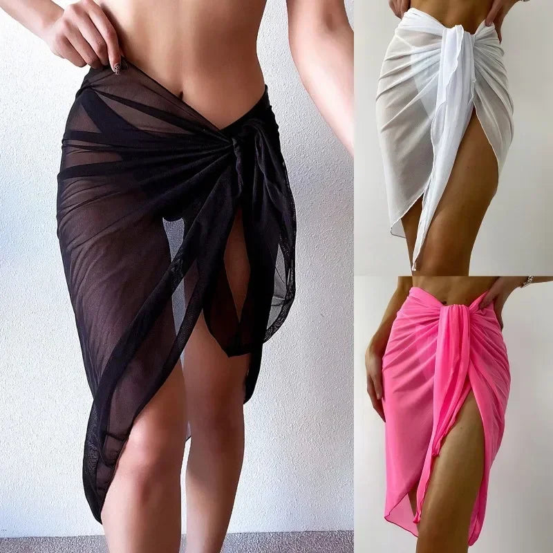 Aurelia Sun Sheer Wrap Sarong – White – image 3
