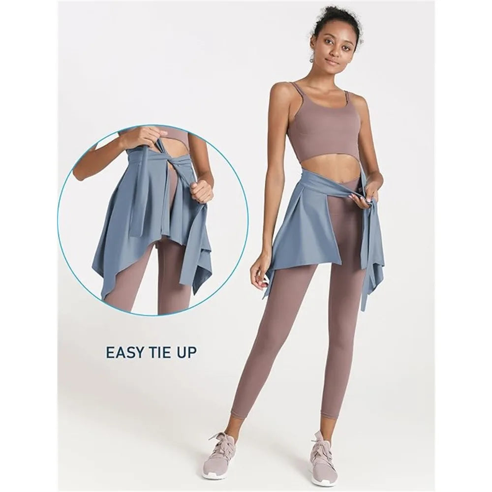 Tie-Wrap Athletic Skirt Overlay