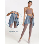 Tie-Wrap Athletic Skirt Overlay