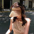 Open-Crown Straw Sun Visor