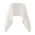 Airlight Cropped Knit Cardigan