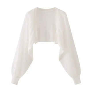 Airlight Cropped Knit Cardigan
