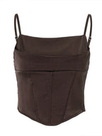 Lace-Up Backless Camisole