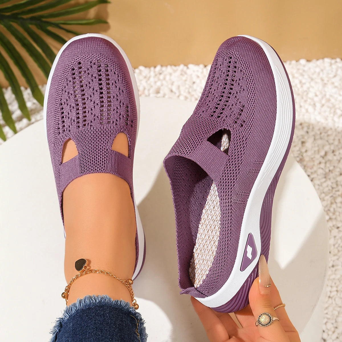 Ventilated Half-Clog Slippers