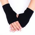 1Pair Outdoors Fingerless Hand Gloves Thin Solid Color Short Mittens Cycling Sunscreen UV Protection Touch Screen Driving Gloves