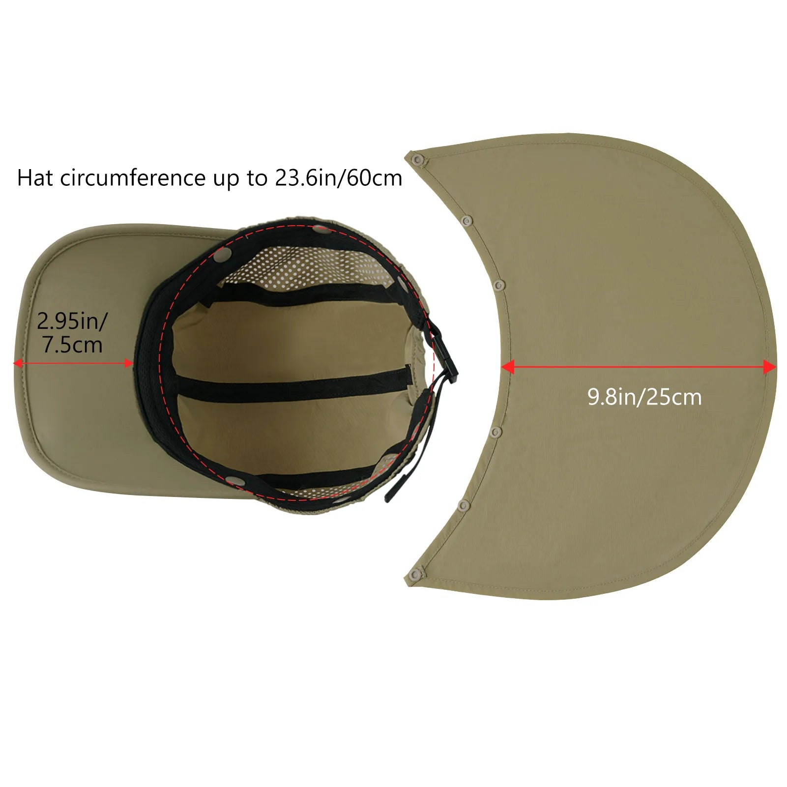 Explorer Sun Cap with Neck Flap UPF 50+