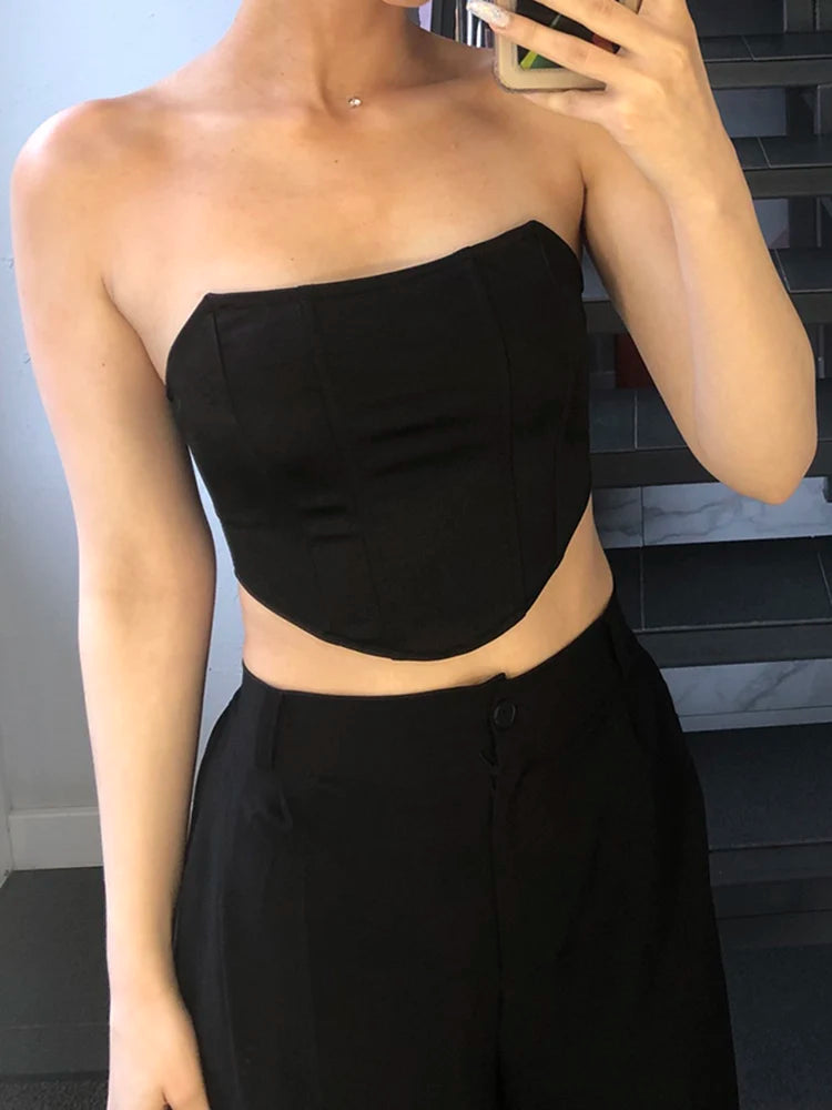 Structured Off-Shoulder Corset Top