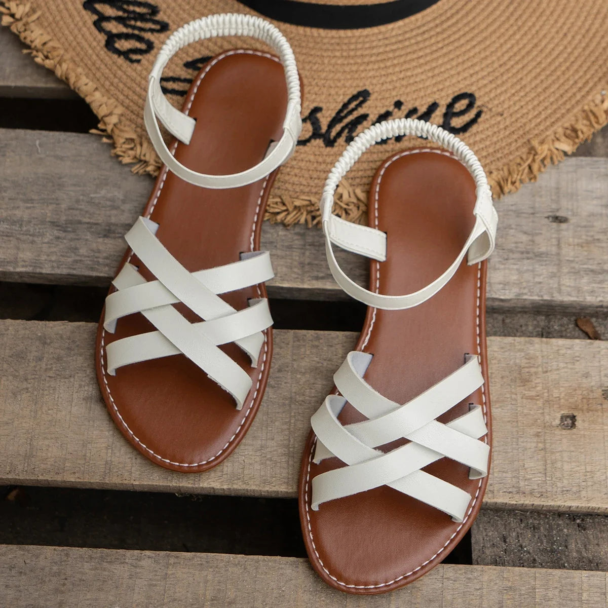 Roman Strap Flat Sandal Collection