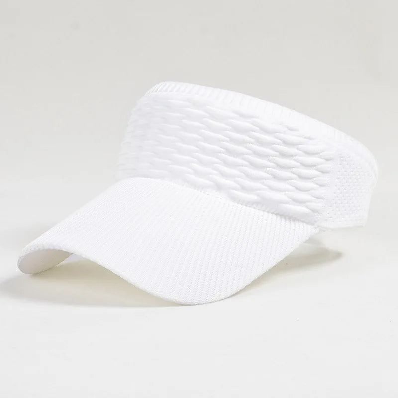 Open-Crown Straw Sun Visor