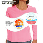 TACVASEN Summer UPF 50+ Long Sleeve Quick Dry High Elastic T-shirts Womens UV/Sun Protection Tee Shirts Hiking Swim Tops Outdoor