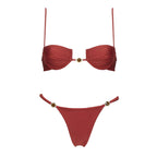 Crystal Crochet Three-Piece Bikini Set