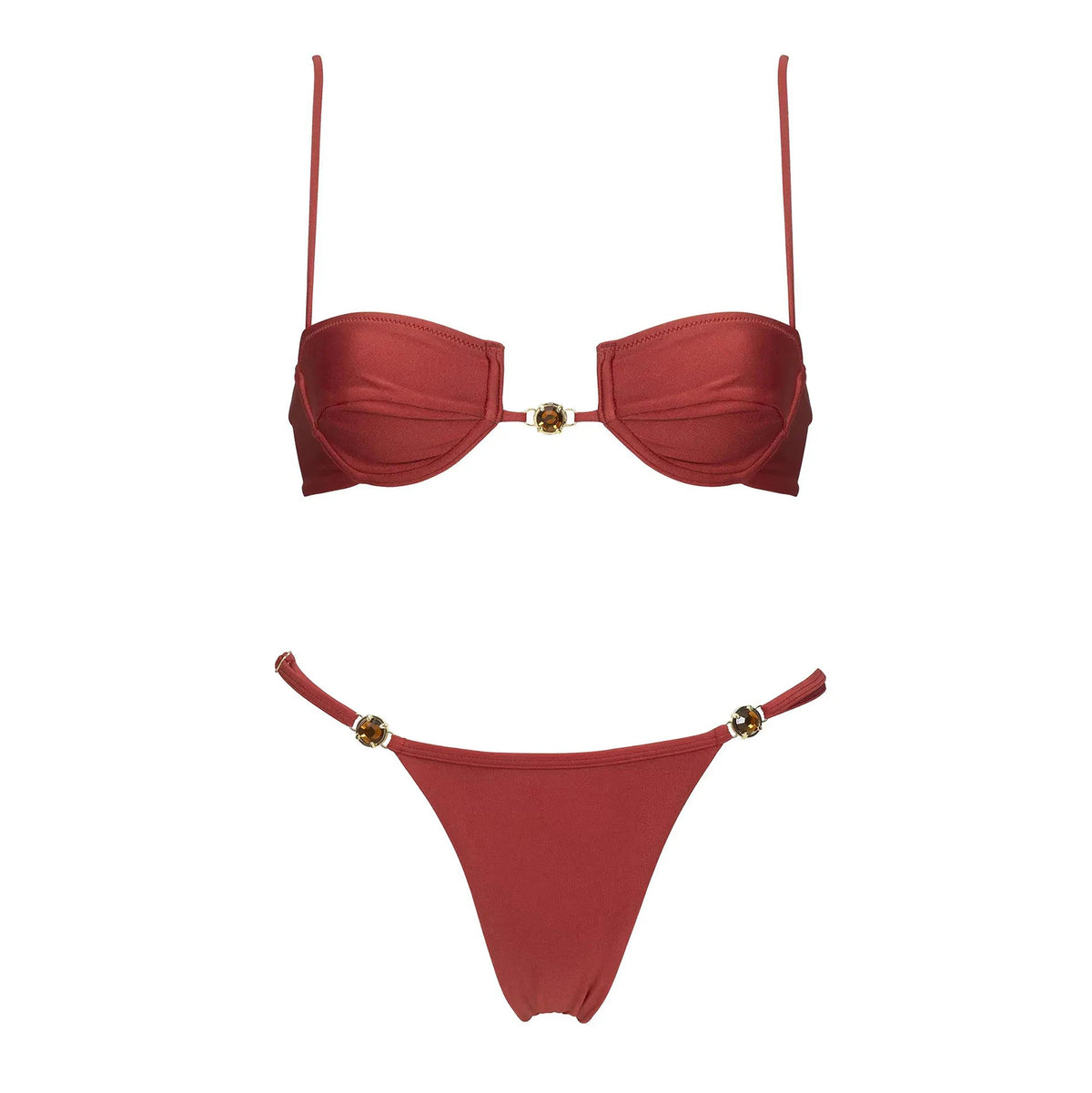 Crystal Crochet Three-Piece Bikini Set