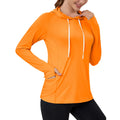 TACVASEN Women's UPF80+ Windproof Quick-Dry Hooded Long Sleeve Shirt with Raglan Thumbhole & Hidden Pocket Hair Port
