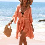 Aurelia Sun Tassel Tie-Front Beach Cardigan – Black – image 7