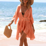 Tassel Tie-Front Beach Cardigan