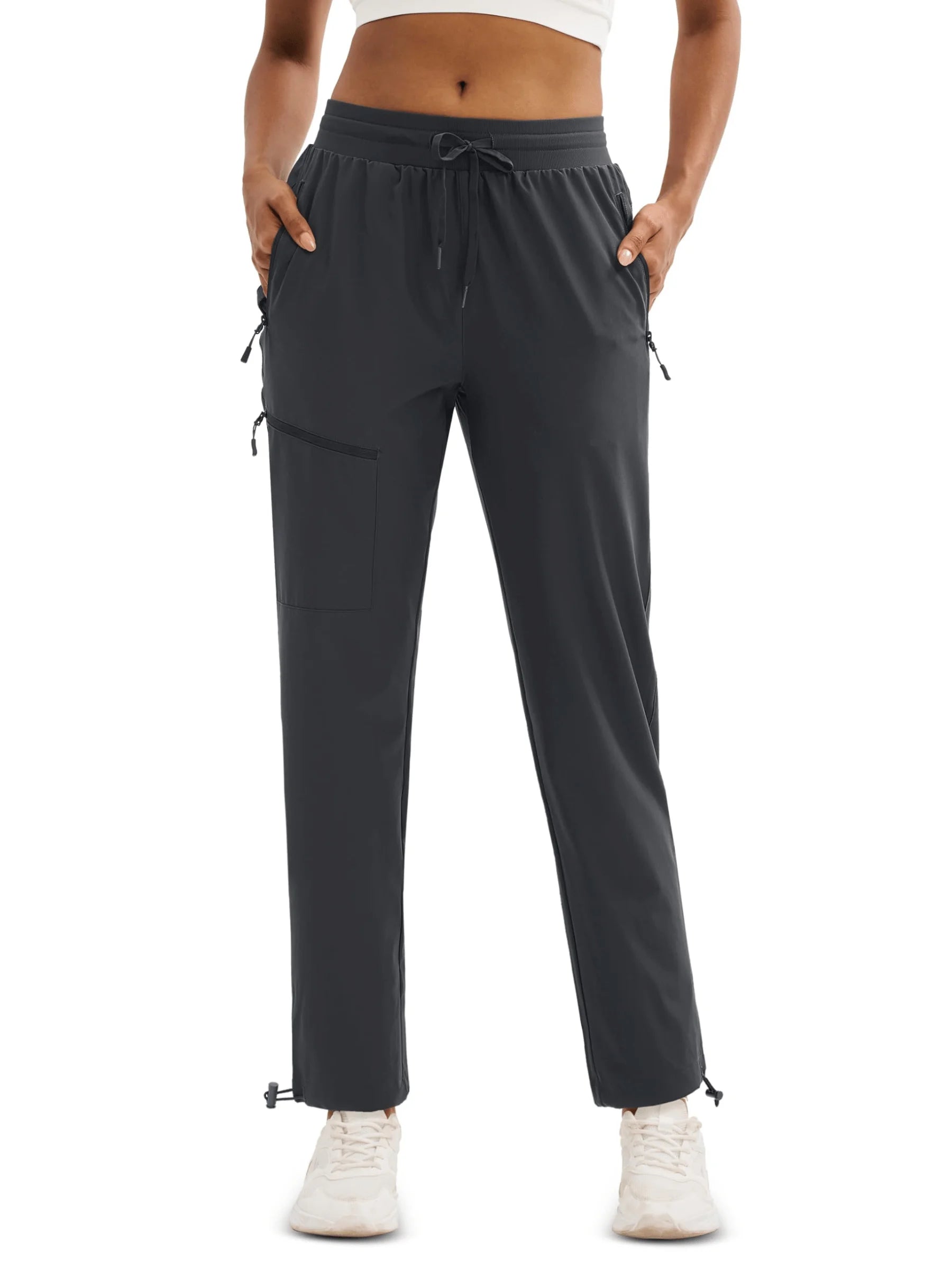 TACVASEN UPF50+ Quick Dry Cargo Pants Womens Outdoor Hiking 4 Pockets Sweatpants Breathable Waterproof UV Protection Trousers