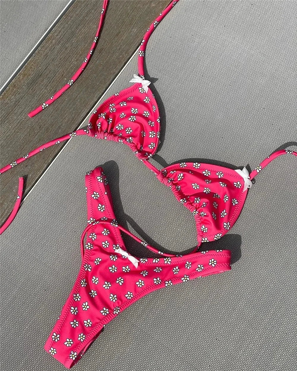 Floral Halter High-Leg Bikini