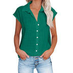 Cotton-Linen Short-Sleeve Relaxed T-Shirt