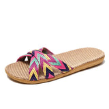 Linen-Look Indoor Slippers