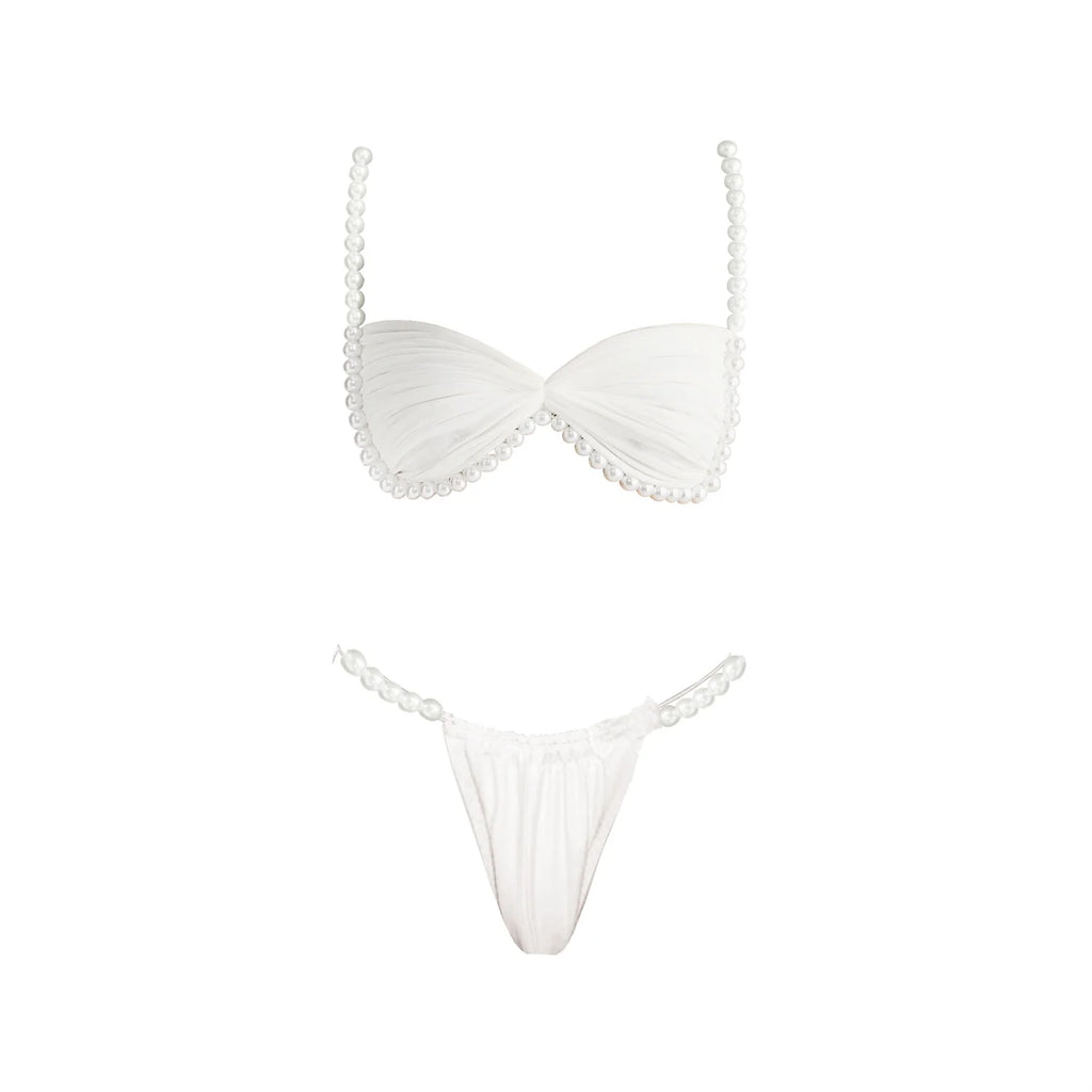 Aurelia Sun Beaded Bikini & Mesh Skirt Set – image 13
