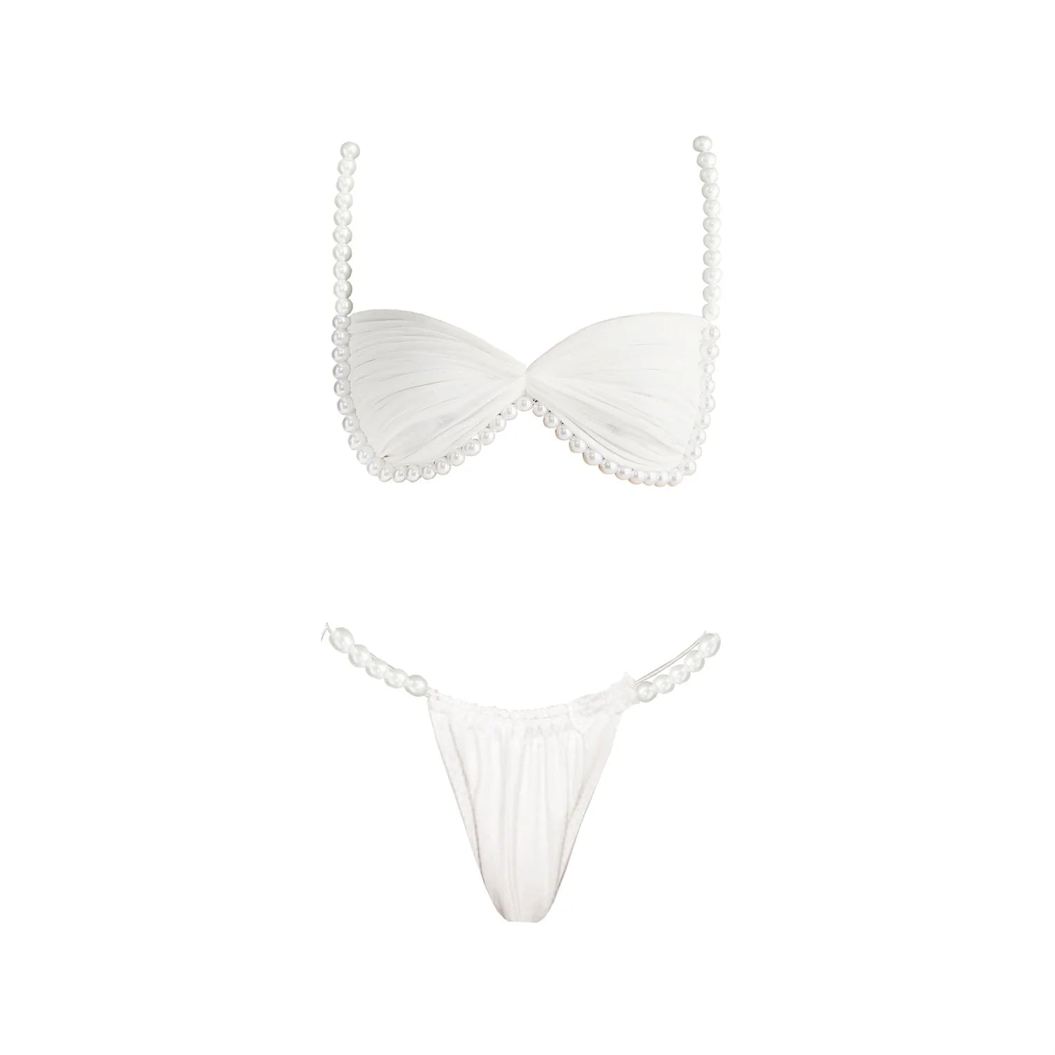 Aurelia Sun Beaded Bikini & Mesh Skirt Set – image 13