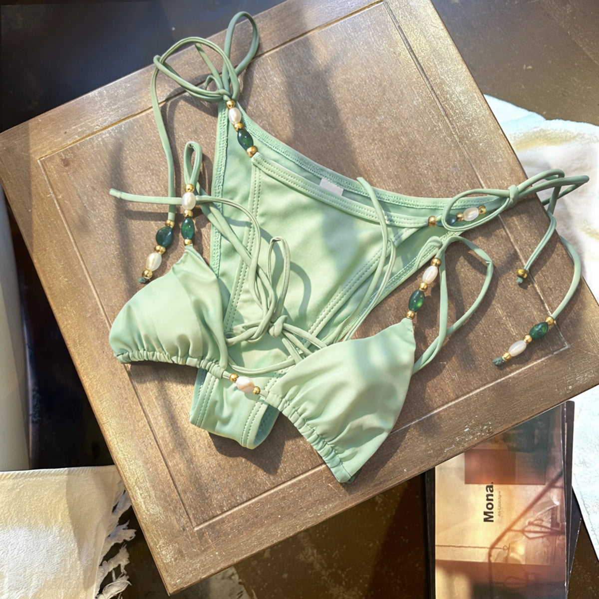 Beaded Bandeau Micro Bikini
