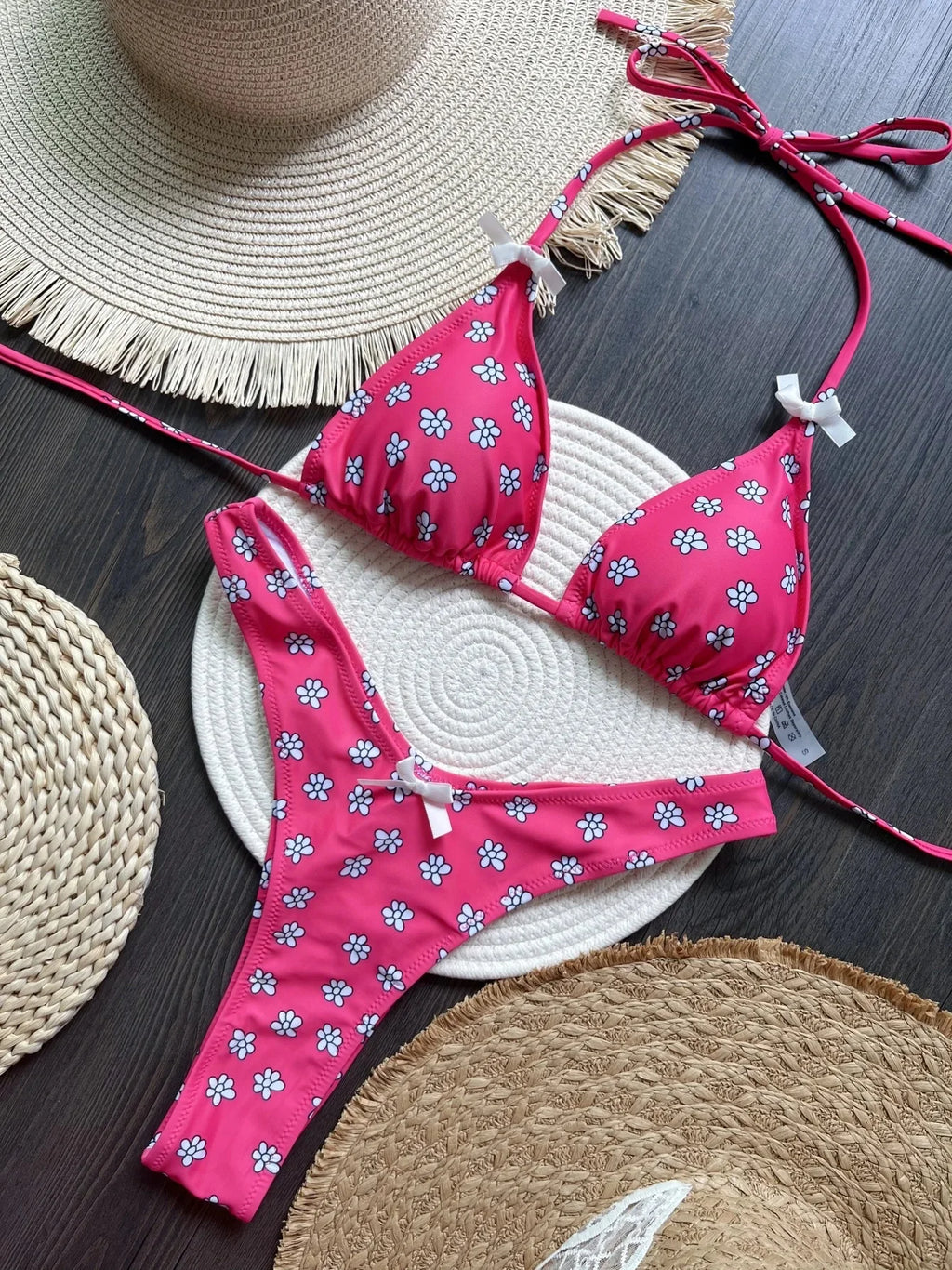 Floral Halter High-Leg Bikini