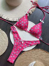 Floral Halter High-Leg Bikini