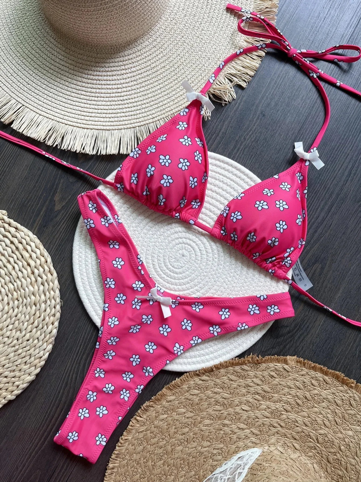 Floral Halter High-Leg Bikini