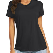 TACVASEN UPF 50+ Summer Short Sleeve V-Neck T-shirts Womens Sun Protection T-shirts Quick Dry Hiking Running Tee Shirts Tops